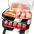 thumbnail image 5 of Swan Double Layer Insulated Lunch Bag with Two Compartments, Large Capacity, Hand Carry, 7.1x11.4x16.1 Inches, 5 of 6