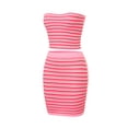 thumbnail image 6 of KOMOO Women Knit Two Piece Outfit Strapless Crop Tube Tops High Waist Skirt Set Bodycon Skirt Outfits, 6 of 9
