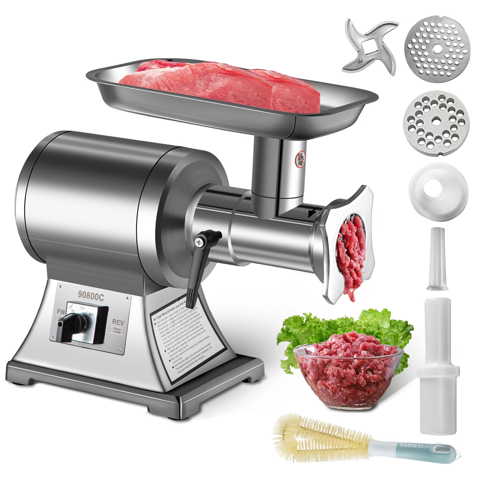 Electric Meat Grinder & Sausage Stuffer Up to 2 LBS Per Minute! 