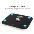 thumbnail image 5 of Digital Bathroom Scale with Tape, Battery-Free Tech, Highly Accurate Body Weighing Scale, Press-on and Auto-Off, Easy-to-Read LCD Display, Wide Platform with Precision sensors, 397lbs Black, 5 of 7