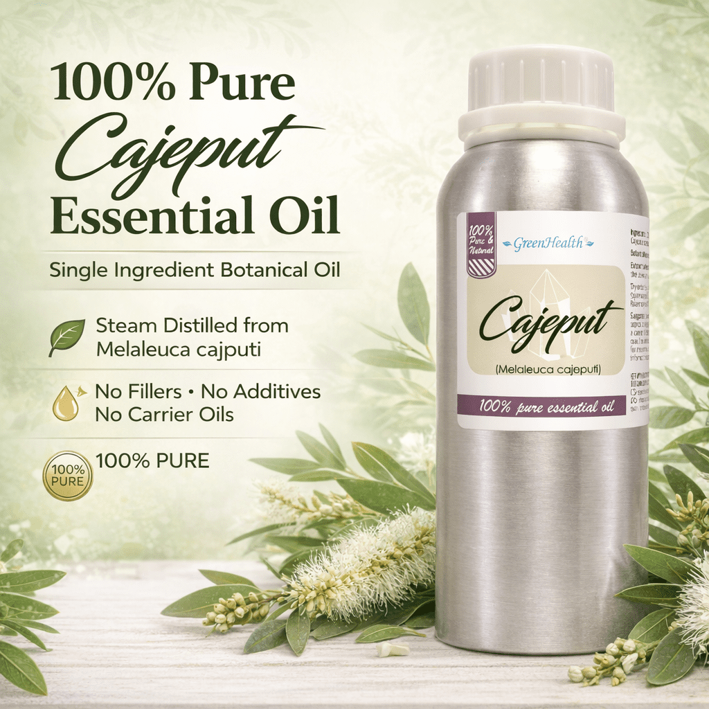 Cajeput Essential Oil 8 fl oz – 100% Pure Melaleuca Cajuputi – Aromatherapy Diffuser Oil – Aluminum Bottle w/ Locking Cap – Soap & Candle Making – GreenHealth
