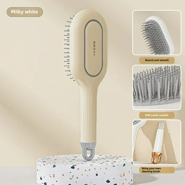 Cepillo masajeador profesional para cabello para mujer, peine antiestático para rizar cabello largo, peine con bolsa de aire para uso doméstico para un cabello brillante