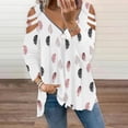 thumbnail image 3 of Gibobby Túnica holgada para mujer, camisetas informales de verano, camiseta Floral de manga cuartos con cuello redondo, blusa con abertura lateral holgada con estampado de flores（Blanco， L), 3 of 4