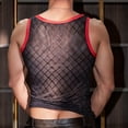 thumbnail image 7 of QSAWXQZ Men's Mesh Tank Top Crew Neck Sleeveless Sheer Net Shirt Casual Layer for Party Free Size, 7 of 7