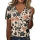 thumbnail image 1 of Blusas HOTYD para mujer, estampado floral bohemio, cuello en V, algodón S, 1 of 2