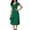 Dark Green, variant on Women's Short Sleeve Midi Wrap Dress with Belt Detail 95% Polyester 5% Spandex Fabric for Everyday Elegant Comfort