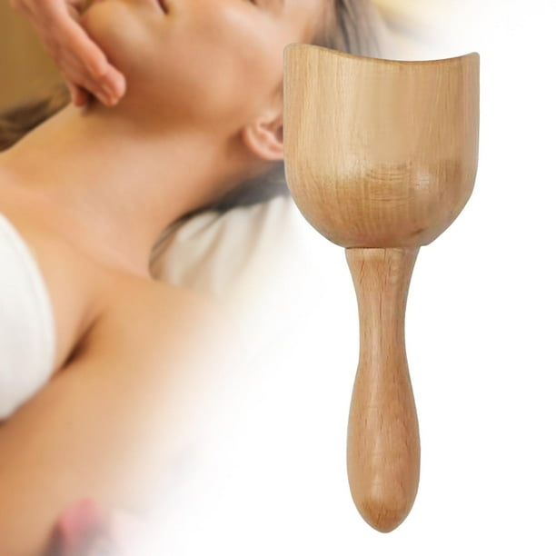Copa sueca de mano de madera Multifuncional Portátil Duradero Herramienta para esculpir el cuerpo Ligero para entrenador Hombros Pantorrilla 18cmX9CM Yinane ayudante de masaje