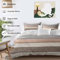 thumbnail image 3 of Vintage Dark Grey Stripes Bedding Duvet Cover Set Full Size 4 Pieces Peeling Paint Effect Theme Bedding Set with Zipper Closure, 1 Comforter Cover 86x86 Inches 1 Flat Sheet & 2 Pillow Cases, 3 of 7