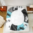 thumbnail image 5 of Feelyou Modern Dirt Bike Bed Sheets for Boy, Extreme Motorcycle King Sheets, Sport Checkered Flag Sheet Set, Super Cozy Room Decor, 4 Pieces, 5 of 7