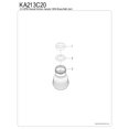 thumbnail image 6 of Kingston Brass KA213C20 Swivel Kitchen Aerator with Brass Ball Joint, Polished Chrome, 6 of 6