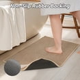 thumbnail image 3 of SIXHOME Bathroom Rug Set of 2 Non Slip Bath Mat Super Absorbent Quick Dry Thin Soft Woven Braided Bath Rugs with Rubber Backing Machine Washable Farmhouse Bathroom Mats Fits Under Door 16"x24" Beige, 3 of 7