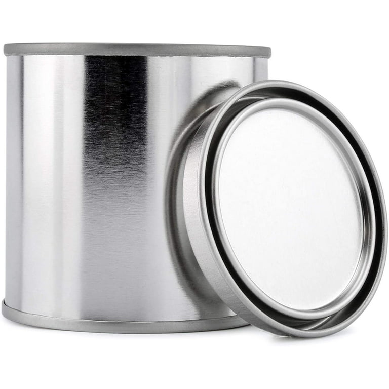 Empty Quart Paint Cans with Lids (2 Pack) Unlined Metal Paint Cans Value Pack
