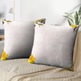 thumbnail image 4 of LALILO Throw Pillow Covers Floral With Yellow Flowers Accent Art Artwork Cushion Cover 18" x 18", 2 Pack, 4 of 6