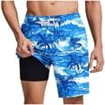 thumbnail image 2 of Short for Mens Short for Mens Gym Shorts Men Men Casual Fashion Print Shorts With Pockets Elastic Waist Beach Pants Sky Blue XXL, 2 of 6