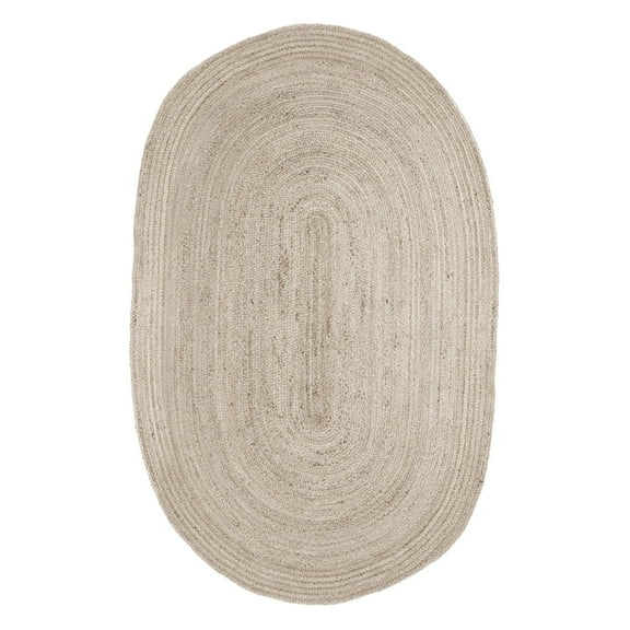 Kerala Ivory Jute Rug 6' x 9' Oval