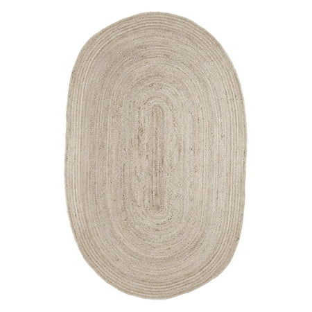 Anji Mountain AMB0340 Indoor Area Rug The oval shape and rich ivory color of this Anji Mountain AMB0340 Indoor Area Rug make it a suitable style foundation for a variety of rooms. This area rug is handwoven and stitched from 100% jute. It s available in select size options.