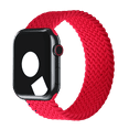 thumbnail image 4 of Open Box Apple Watch Band Braided Solo Loop 44mm 45mm 46mm 49mm series 3 4 5 6 7 8 SE Red Size 5, 4 of 7