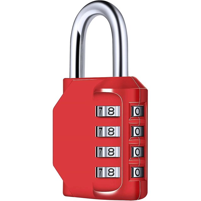 Candado de combinación de 4 dígitos, cerradura de combinación impermeable, combinación de acero chapado y metal impermeable