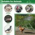 thumbnail image 5 of Large Metal Chicken Coop 19.7x9.8x6.6 ft Chicken Cage Hen House Poultry Rabbit Hutch Enclosuse with Waterproof Cover, 5 of 12