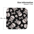 thumbnail image 2 of Kdxio black white Skull bone Funny Coasters,4 Pcs Leather Coasters,Housewarming Gifts,Protect Furniture from Water Marks Scratch and Damage, 2 of 6