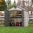 thumbnail image 3 of Lifetime Lockable DIY Polyethylene Outdoor Double Door Storage Shed, 8' x 7.5', Tan & Brown (6411), 3 of 11