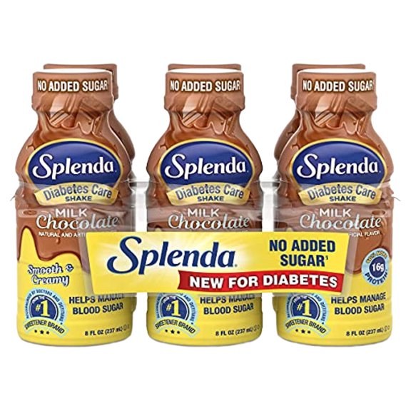 Splenda Diabetes Care Shakes - Meal Replacement Shake, 8 Fluid Ounces Per Bottle (Milk Chocolate, 6 Pack)