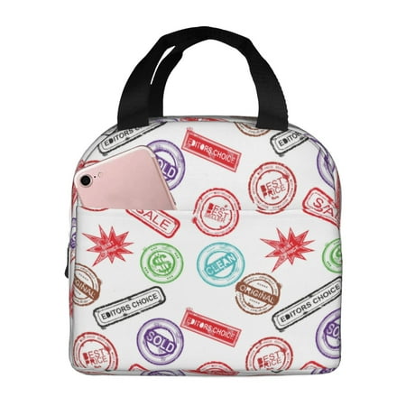 Insulated Lunch Bag for Women Men - color Mark Print Leakproof Cooler Lunch Box for Women Men  Lunch Tote Bags for Work School Picnic Travel