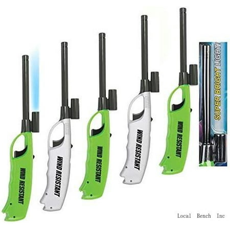 

Brands Windproof Jet Flame Long Neck Flash Light Multi Purpose Lighters Ideal For Camping Hiking Fireplace BBQ Grilling Outdoor Utility Lighters Value Pack Of 5