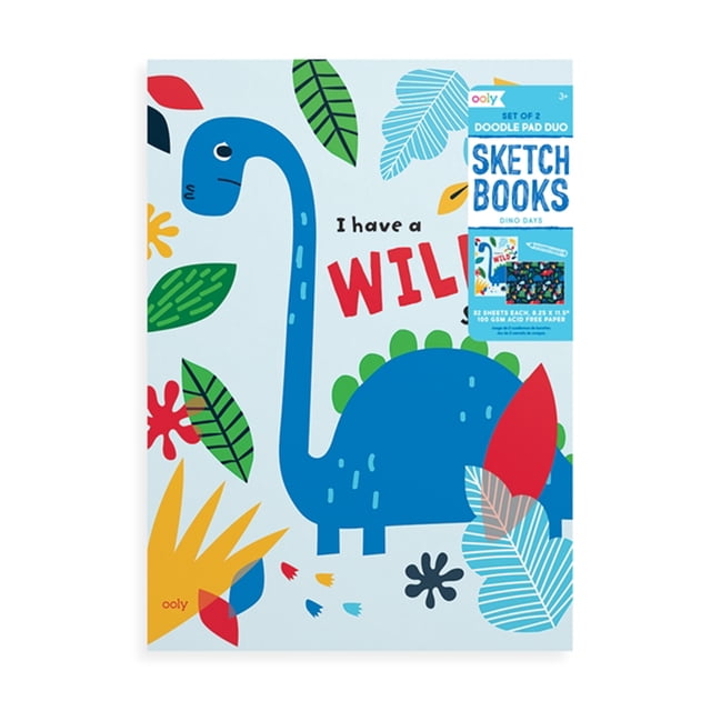 Ooly Cuadernos de bocetos Dino. 32 hojas. - 2 blocks OOLY 118-207