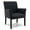 Black, variant on Spaco Fabric Upholstered Executive Guest Armchair with Rubber Wood Legs-Black, Modern Mid-Century Upholstered Living Room Chair