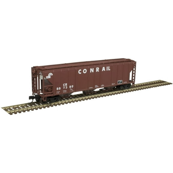 Atlas N Scale PS-2 4427 3-Bay Covered Hopper Conrail (Boxcar Red/White) #886042