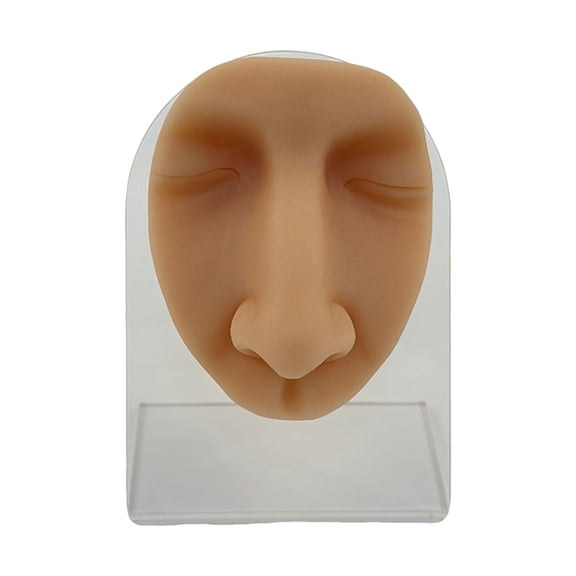 Reusable Silicone Facials Anatomy Practice Model For Safe Piercing In Classes