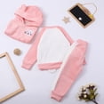 thumbnail image 5 of Ruyang 3 Piece Baby Boys Girls Clothes Cat Print Long Sleeve Pullover Hooded Zipper Vest Thick Pants Outfits Fall Warm Sets for Toddler, 5 of 8