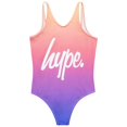 thumbnail image 1 of Hype - Bañador Entero de Una Pieza Fade Script Niñas (Morado, Amarillo), 1 of 3