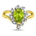 thumbnail image 2 of Star K � Genuine Peridot Pear Shape 8x6 Halo Split Shank Ring, 2 of 9