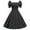 Black, variant on CALAFEBILA Semi Formal Dress for Female,Casual Ball Boho Dress,Summer Polka Dot Floral Slim-fit Black Date Night Dress Short Sleeve Long Dress