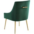 thumbnail image 4 of Side Dining Chair, Set of 2, Velvet, Metal Steel, Green, Modern Contemporary Urban Design, Kitchen Room Cafe Bistro Restaurant Hospitality, 4 of 4