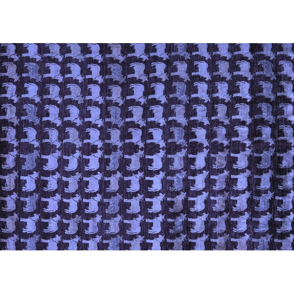 Ahgly Company Indoor Rectangle Abstract Blue Modern Area Rugs, 2' x 4'