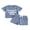 Sky Blue, variant on Toddler Baby Boys Mothers Day Outfit Summer Clothes Mama's Little Man Embroidery Letters Waffle Knit Short Sleeve T-Shirt and Pocket Shorts Toddler Boy Summer 2 Piece Outfits