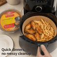thumbnail image 5 of 8 Inch Disposable Air Fryer Paper Liners, 100 Pack Non-Stick Oil-Proof Parchment Liners for Air Fryer, Oven, Microwave, 5 of 8