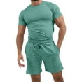 thumbnail image 2 of Ensemble d'Été 2 Pcs pour Hommes Chemises à Manches Courtes et Shorts de Plage, 2 of 7