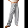 thumbnail image 3 of Pantalones Palazzo de Cintura Alta con Bolsillo y Pierna para Mujer, para Otoño e Invierno. Gris M, 3 of 9