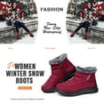 thumbnail image 4 of FAMITION Womens Winter Snow Boots Comfort Warm Non Slip Ankle Booties Hiking Boot Outdoor Flat Boots for Women Dressy Red 8, 4 of 8