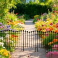thumbnail image 3 of Decorative Metal Garden Fence, 20 Pack 20ft(L) x 24in(H) Rustproof No Dig Animal Barrier, Black Fence Border for Outdoor Yard, Flower Bed, Landscape Garden Border Edging, 3 of 19