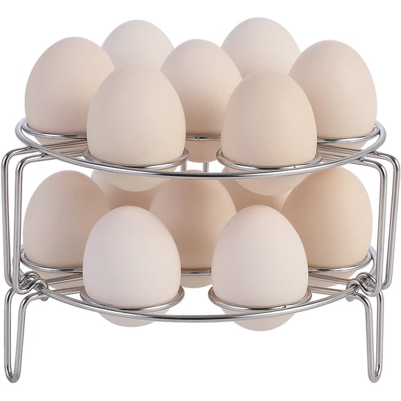 Stackable Egg Steamer Rack Trivet for Instant Pot Accessories - 2 Pack Stainless Steel Multipurpose Rack