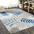 thumbnail image 4 of JONATHAN Y AMALFI COAST 5 x 8 Area Rug, Tropics Palm Leaves - Gray/Blue, AMC100A-5, 4 of 9