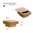 thumbnail image 4 of Wooden Coffee Tables, 31.5'' Square Coffee Table with Storage Solid Wood Veneered Modern Coffee Table Accent Tea Table for Living Room, Bedroom, Apartment or Office, Natural Wood, Coffee Tables, 4 of 4
