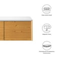 thumbnail image 2 of Modway Kinetic Wall-Mount Office Storage Cabinet in White Natural, 2 of 9