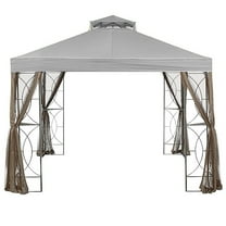 Garden Winds Replacement Canopy Top Cover for the Callaway Gazebo - Slate Gray