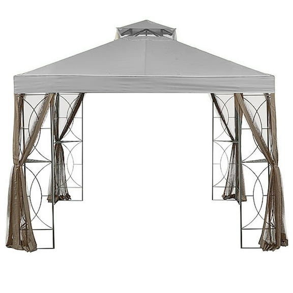 Garden Winds Replacement Canopy Top Cover for the Callaway Gazebo - Slate Gray